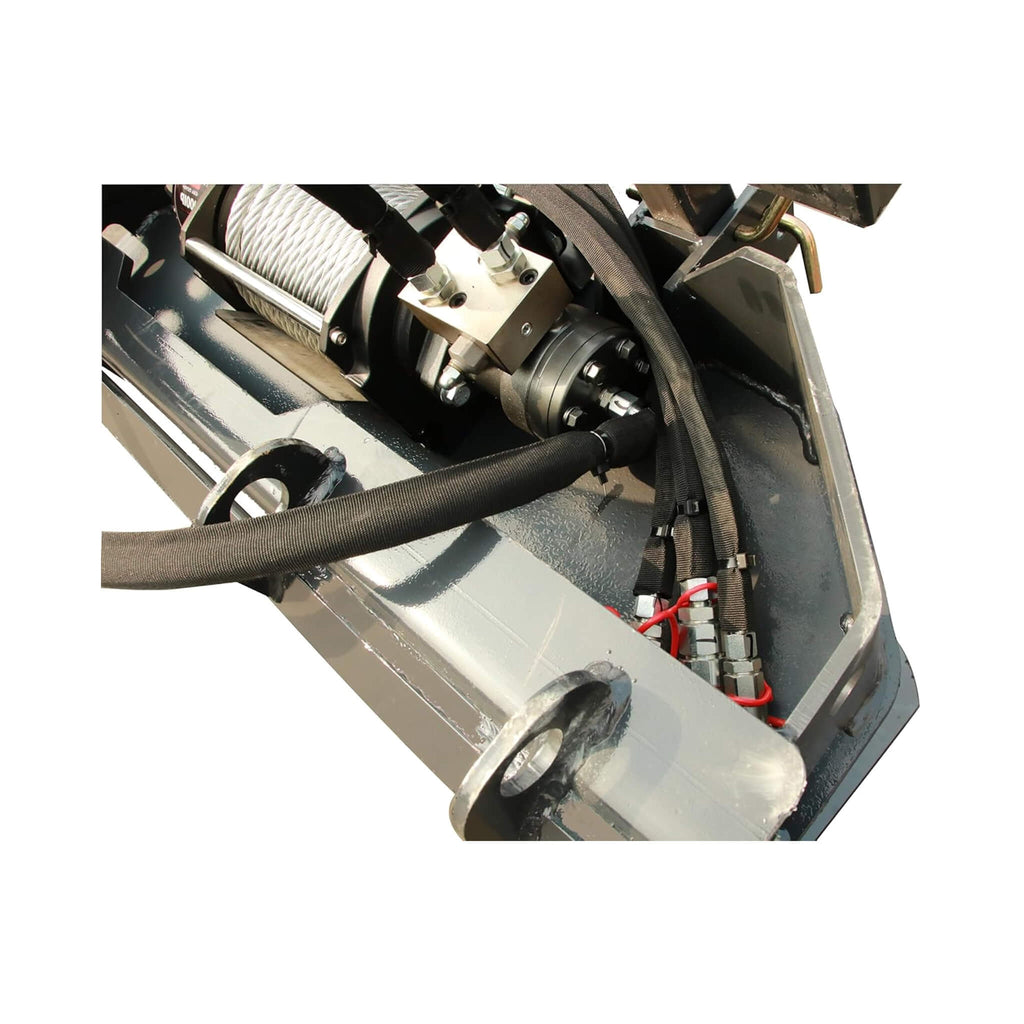 Heavy-Duty 7.5T Forestry Logging Winch Skid Steer Attachment With 100FT Steel Cable (SAK63902)