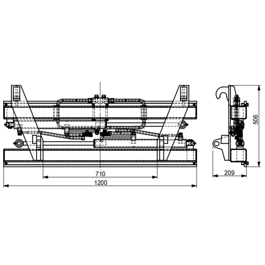 Heavy-Duty Adjustable Fork Carriage Skid Steer Attachment (SAK15904)