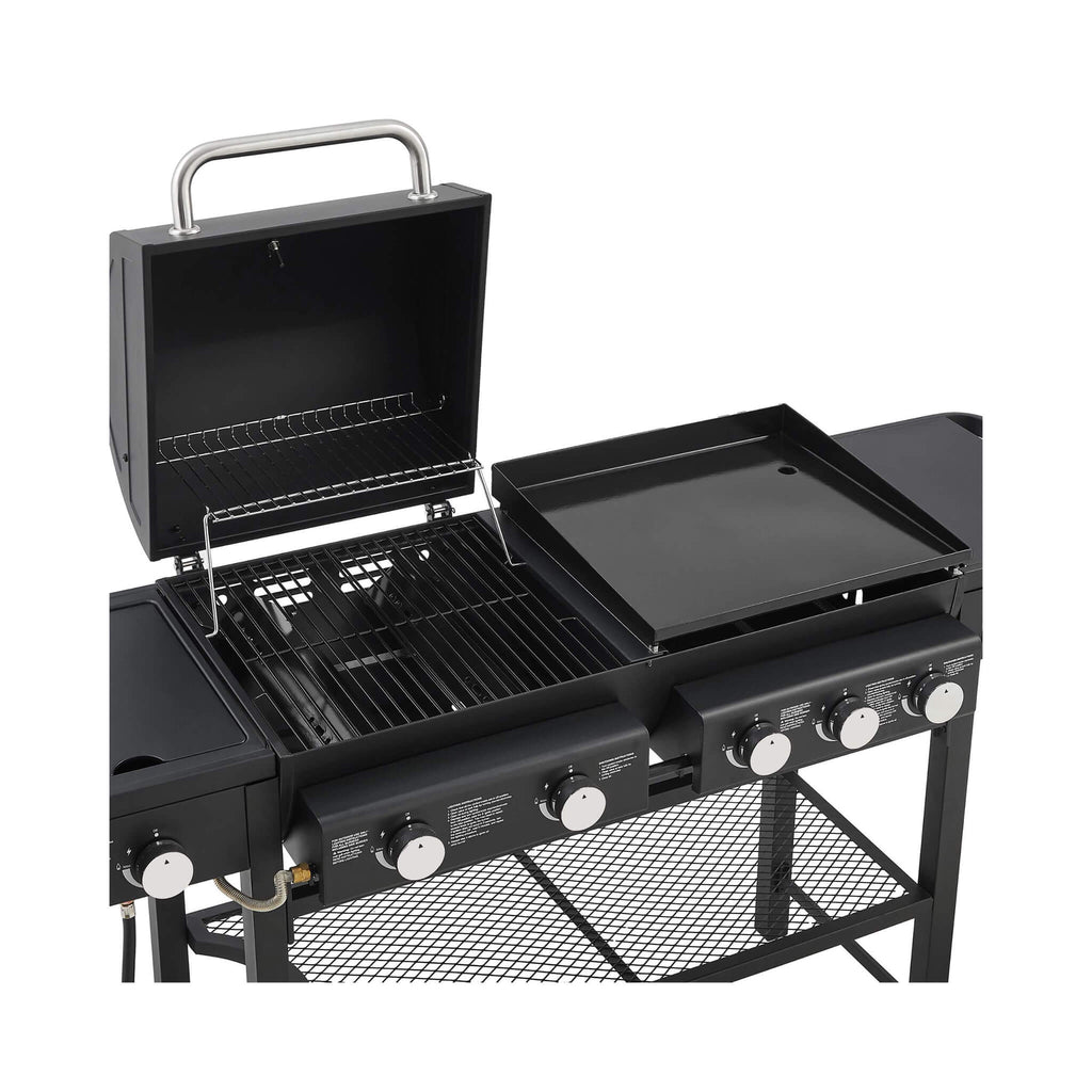 Castelle Flame Heavy-Duty All-In-One Outdoor 5-Burner 56K BTU Liquid Propane Grill (SAK57124)