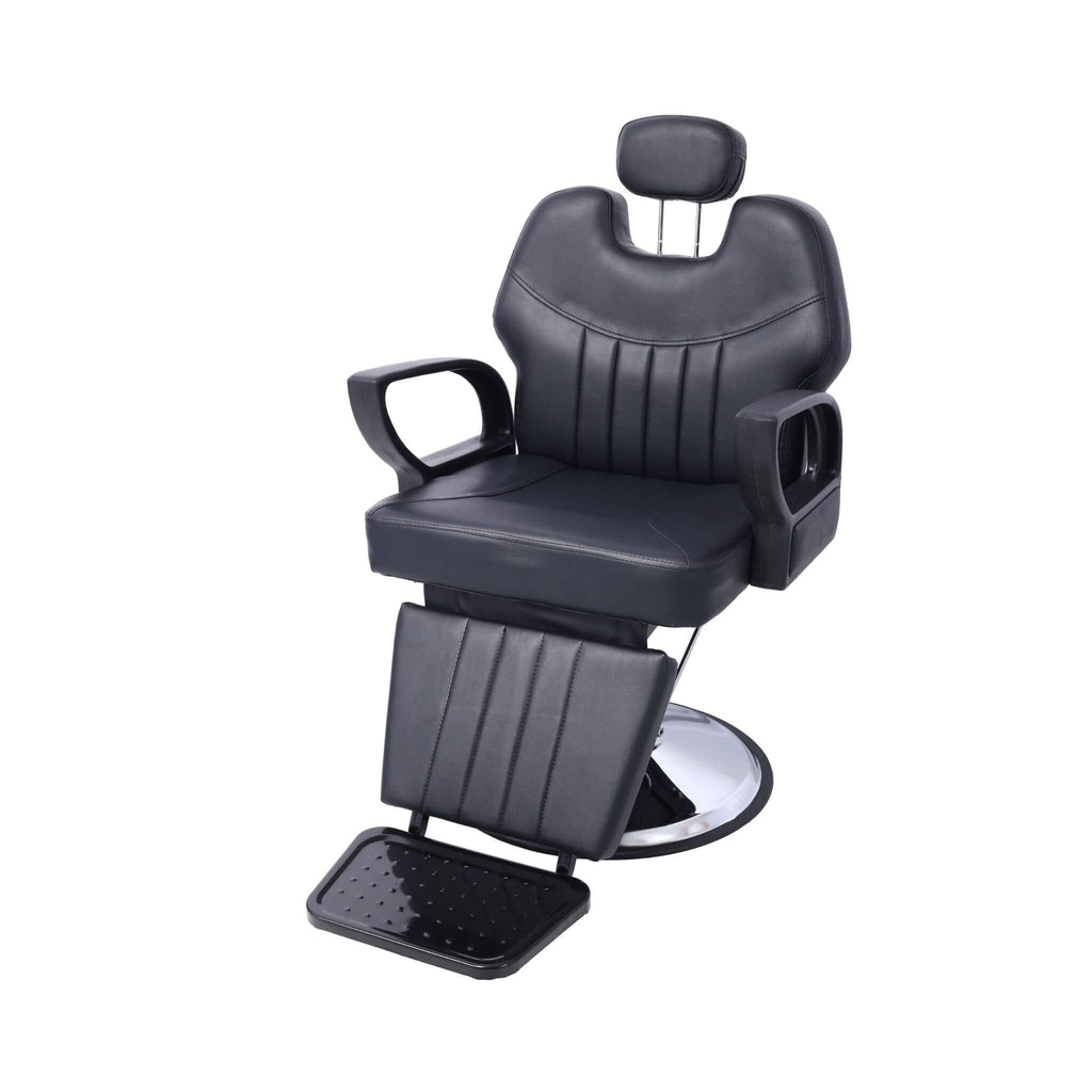 Heavy-Duty Extra-Wide PU Leather Hydraulic Reclining Barber Chair (SAK74613)