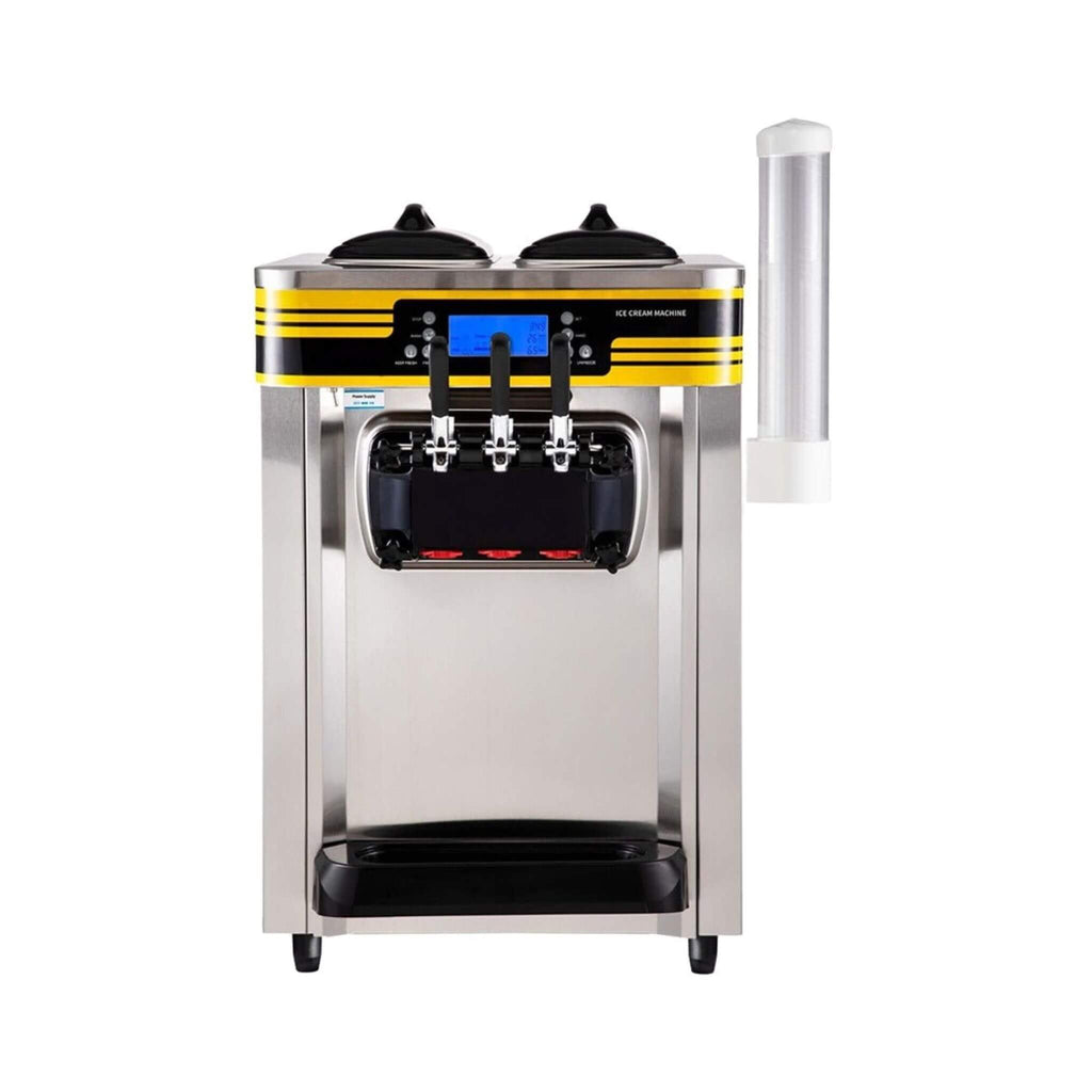 Heavy-Duty Commercial 3-Flavor Countertop Soft Serve Ice Cream Maker Machine, 2350W (SAK63972)