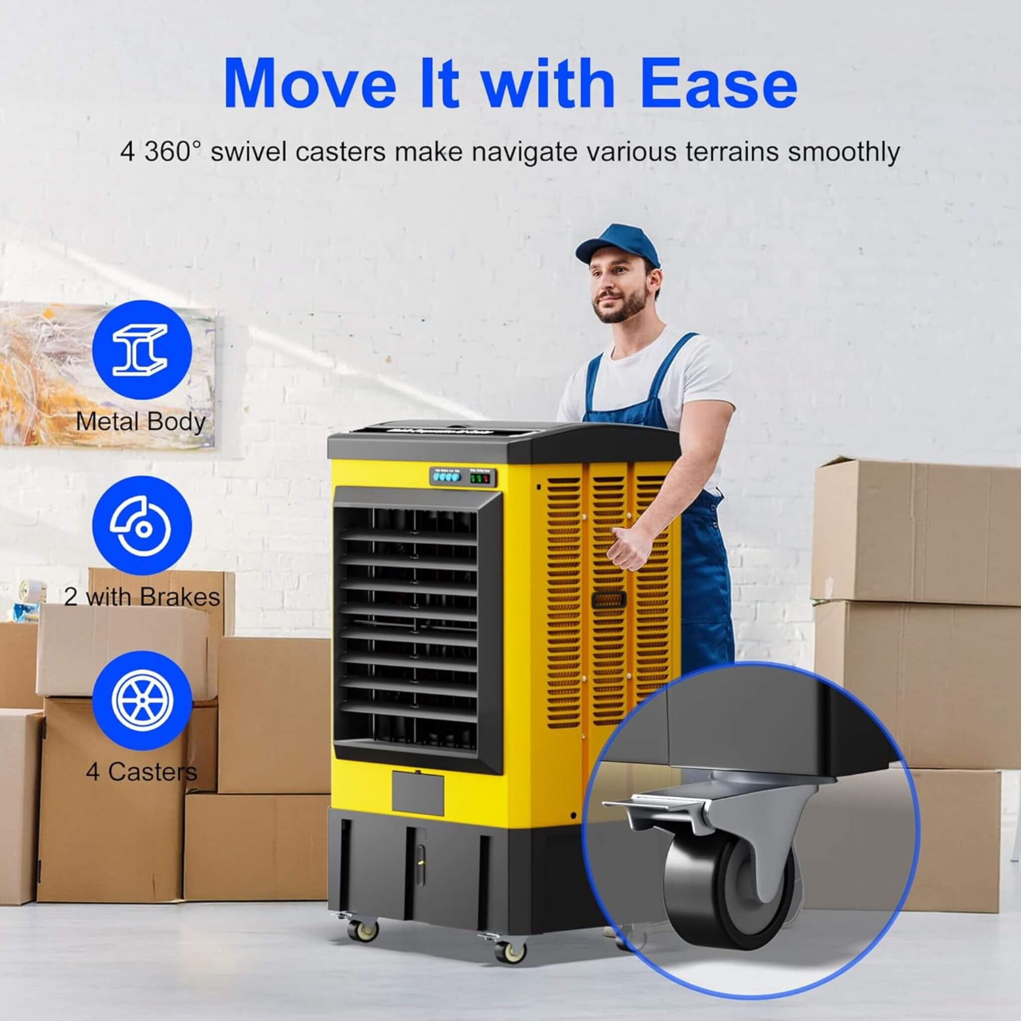 Heavy-Duty Commercial 3-Speed Outdoor Windowless Swamp Cooler (SAK20579)