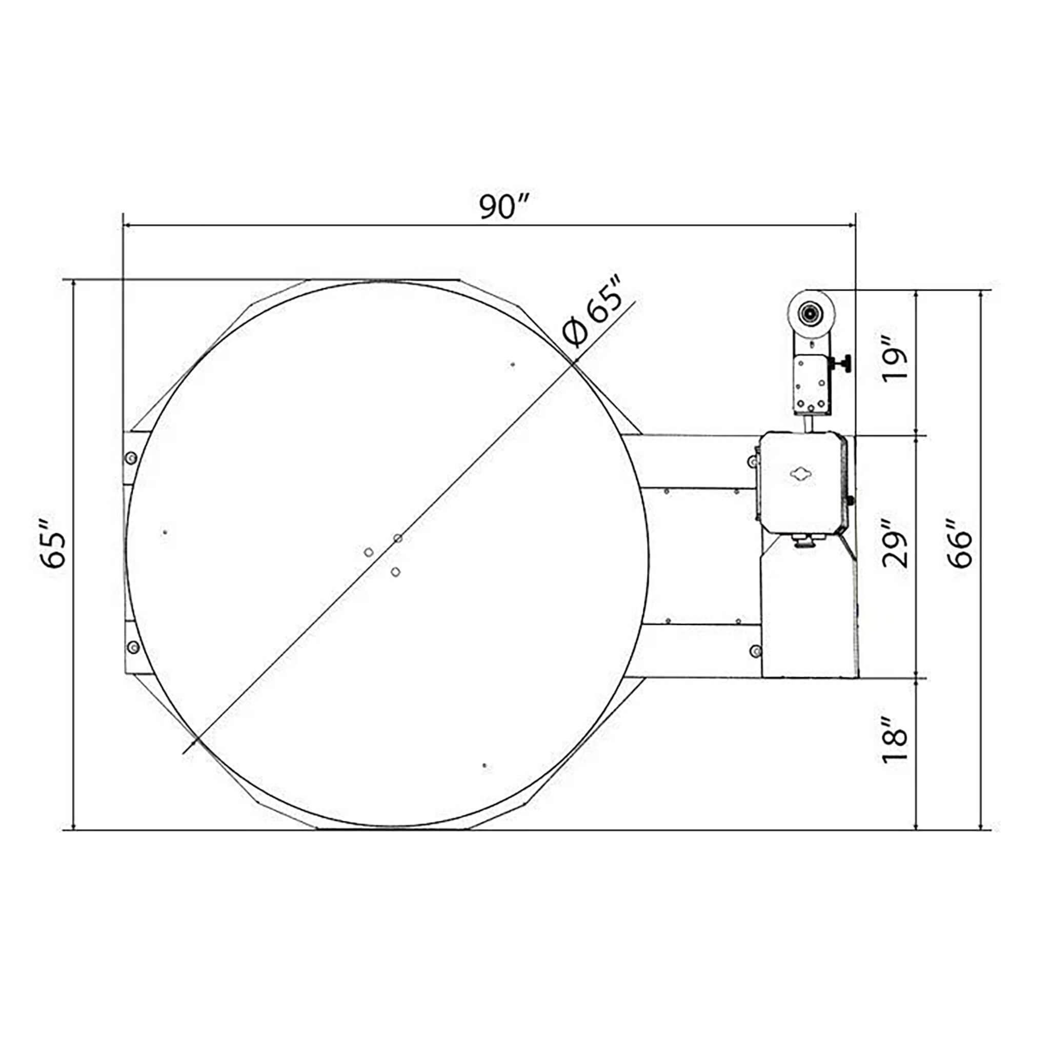 Heavy-Duty Commercial Pallet Carousel Shrink Wrapping Skid Turntable Machine (SAK62410)