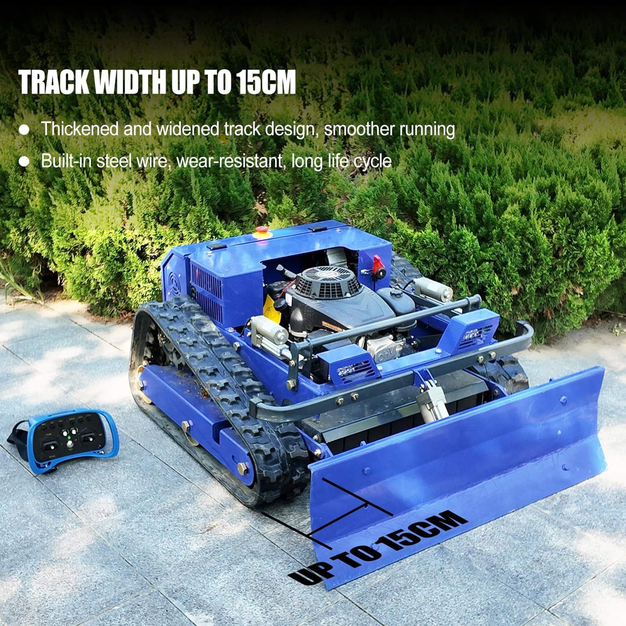 Heavy-Duty Commercial Remote-Controlled Lawn Mower With Snow Plow (SAK85214)