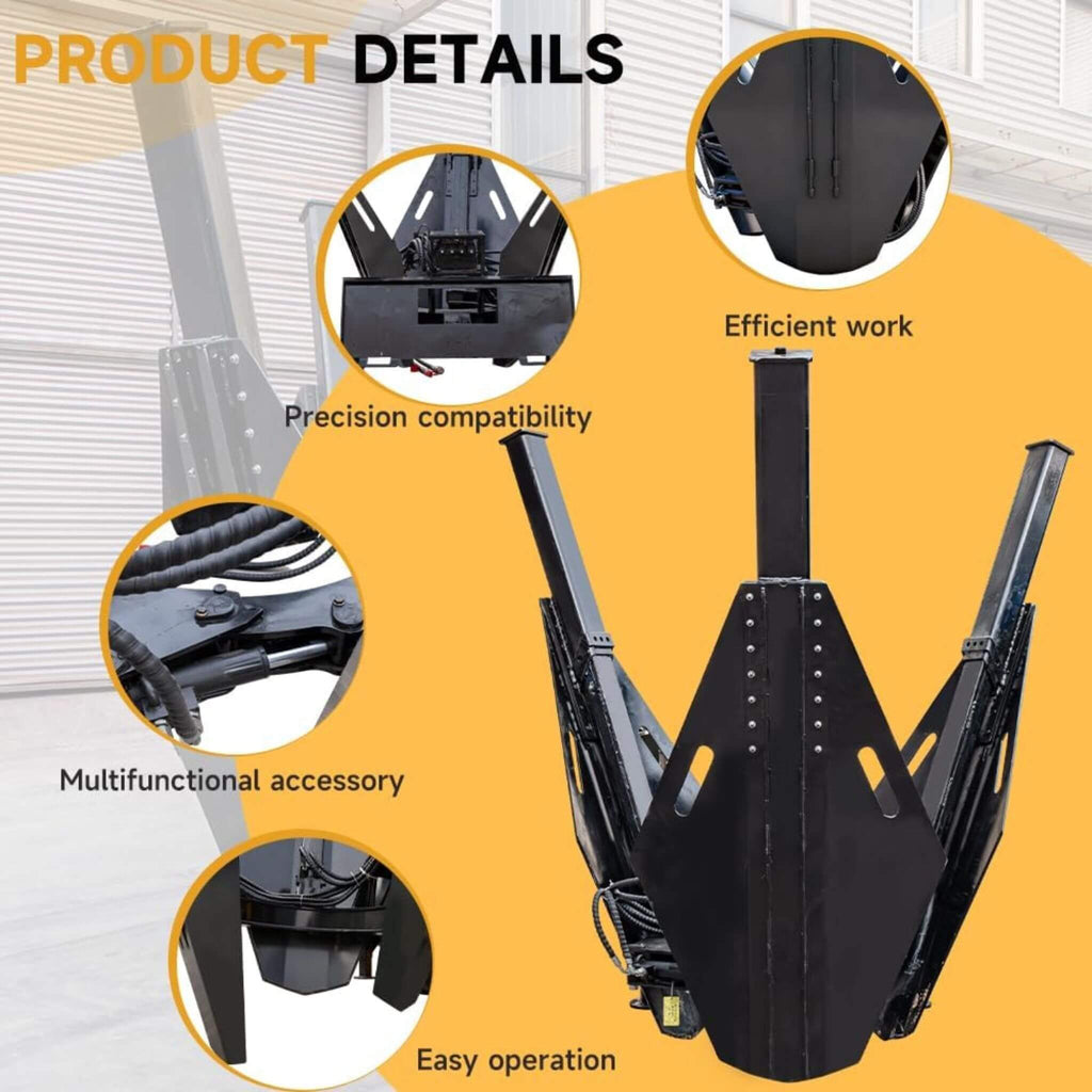 Heavy-Duty Industrial 3-Blade Tree Spade Transplanter Skid Steer Attachment (SAK50296)