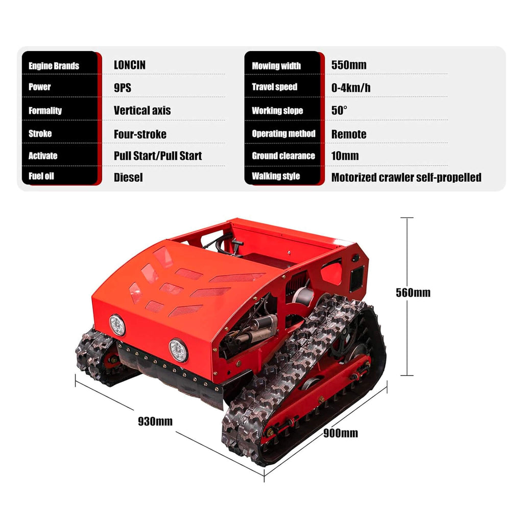 Heavy-Duty Industrial Remote-Controlled Lawn Mower With Adjustable Cutting Height (SAK71239)