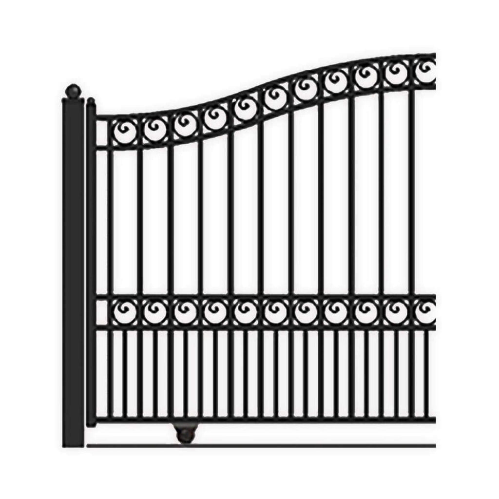 [12-18FT] Heavy-Duty Paris-Style Premium Steel Sliding Driveway Gate (SAK14850)