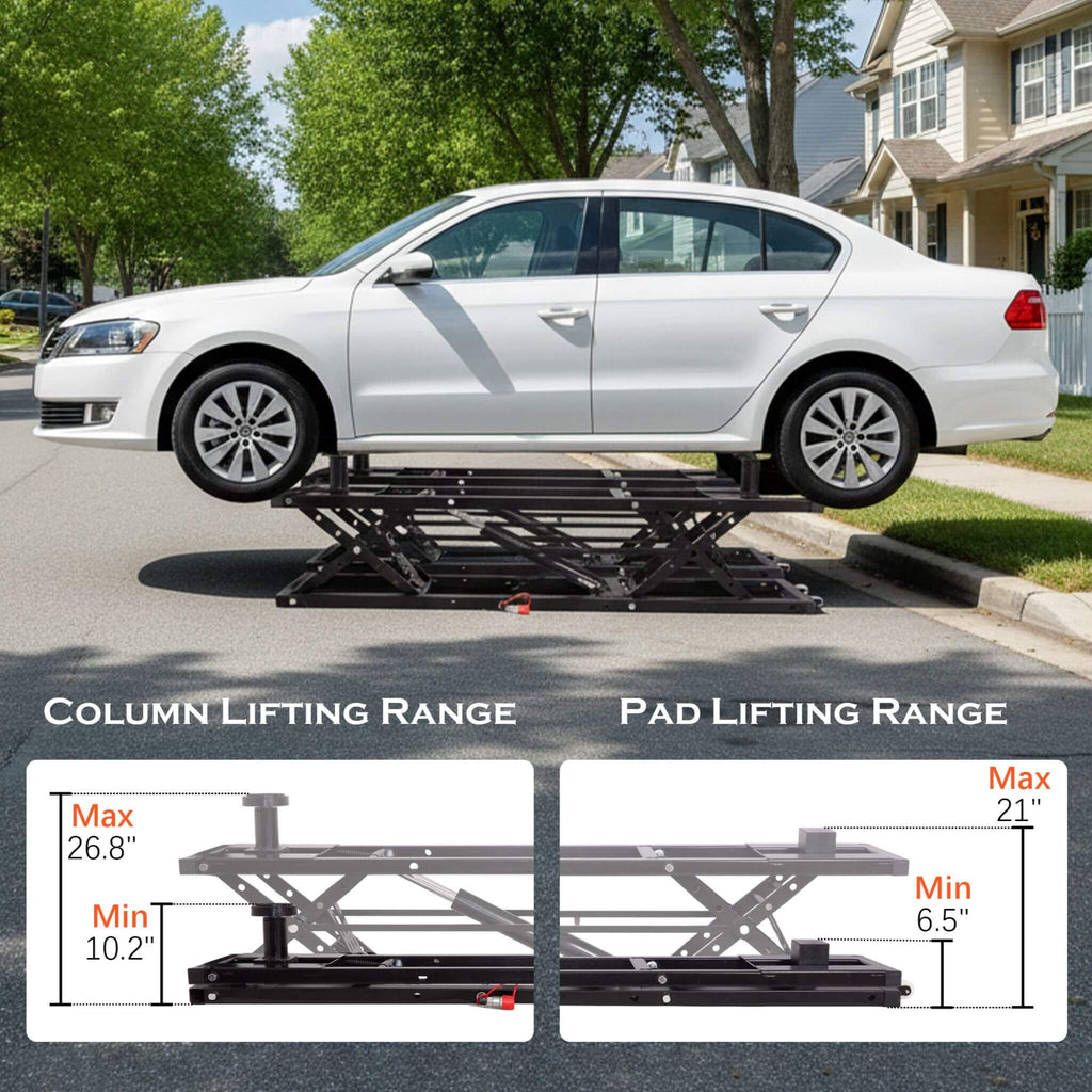 Heavy-Duty Portable 7000 LBS Car Lift Jack With Locking Levels (SAK10574)