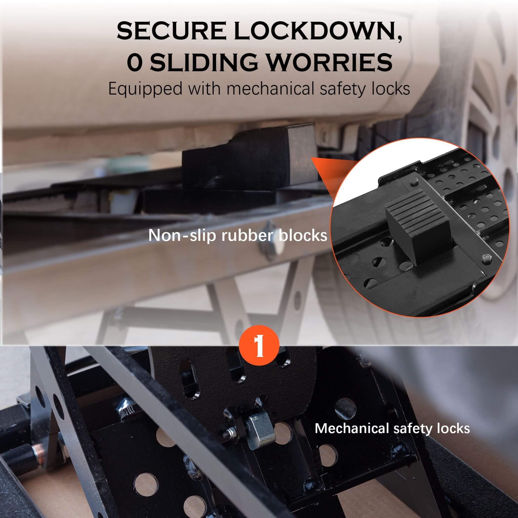 Heavy-Duty Portable 7000 LBS Car Lift Jack With Locking Levels (SAK10574)