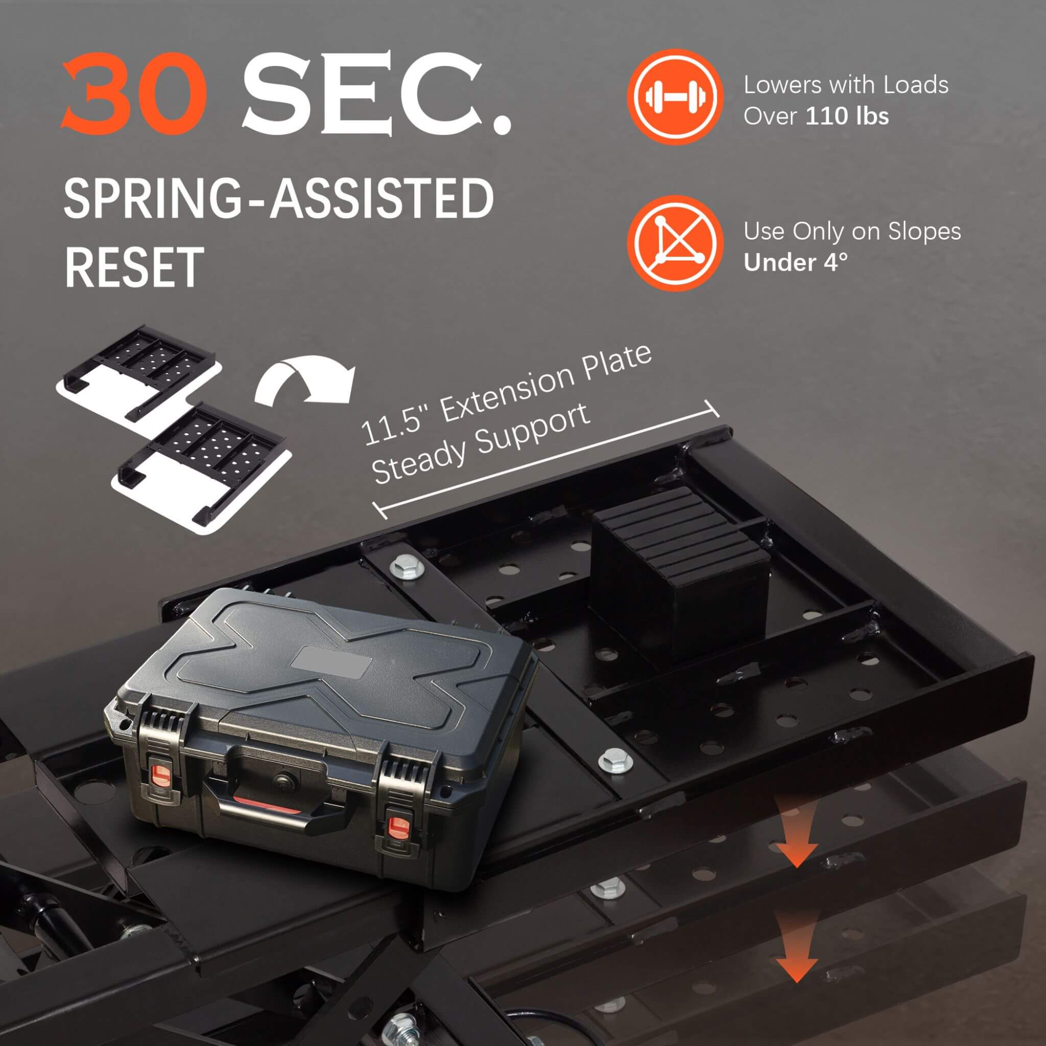 Heavy-Duty Portable 7000 LBS Car Lift Jack With Locking Levels (SAK10574)