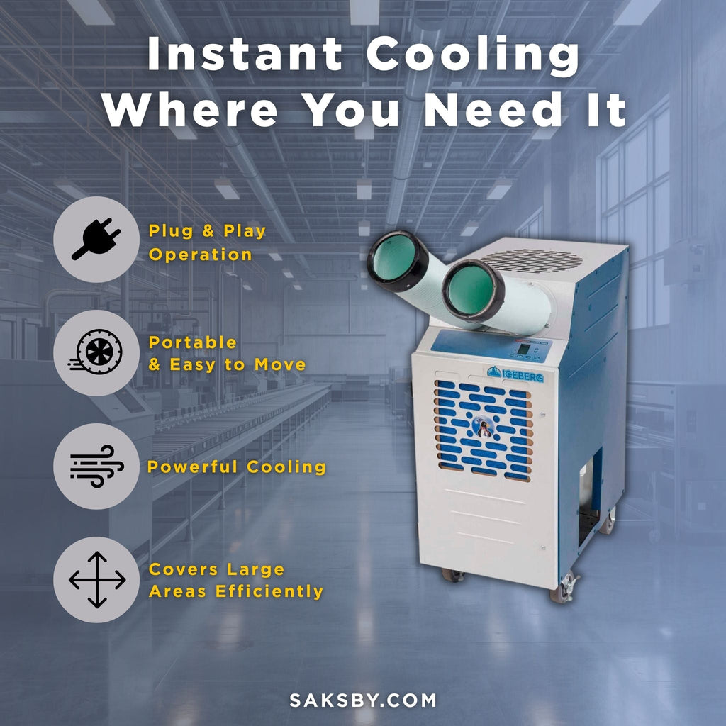 Heavy-Duty Portable 13.7K BTU Commercial 115V 1-Ton Air-Cooled Spot Cooler (SAK90671)