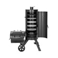 Heavy-Duty Vertical Extra-Large Charcoal Offset BBQ Smoker Grill Combo (SAK80247)