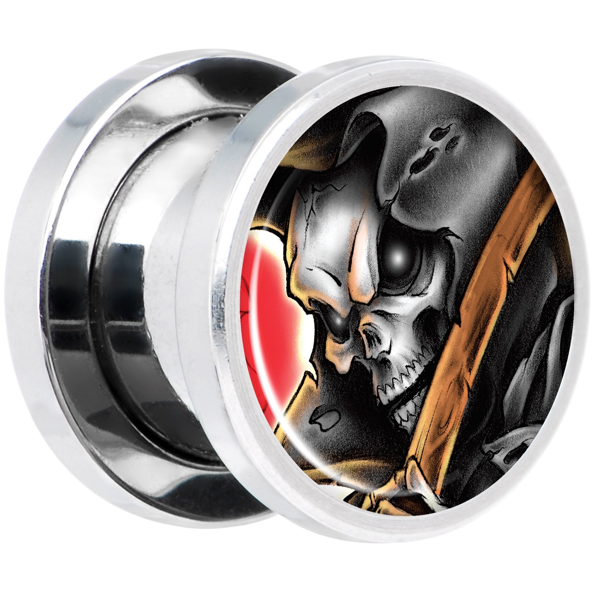 Wake the Dead Grim Reaper Halloween Plug Set  5mm to 16mm