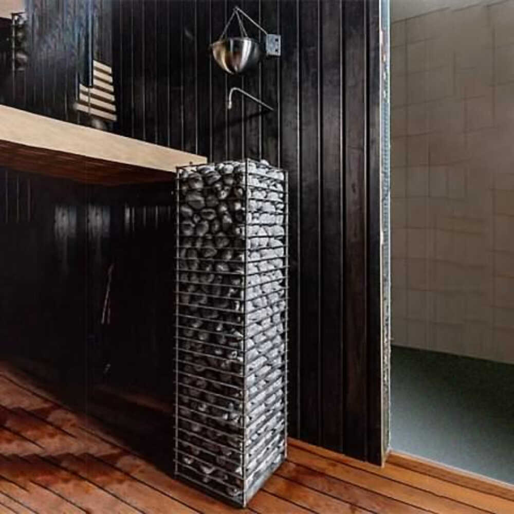Huum Cliff Slim Electric Stainless Steel Sauna Heater With Digital Controller & Sauna Stones (SAK48752)