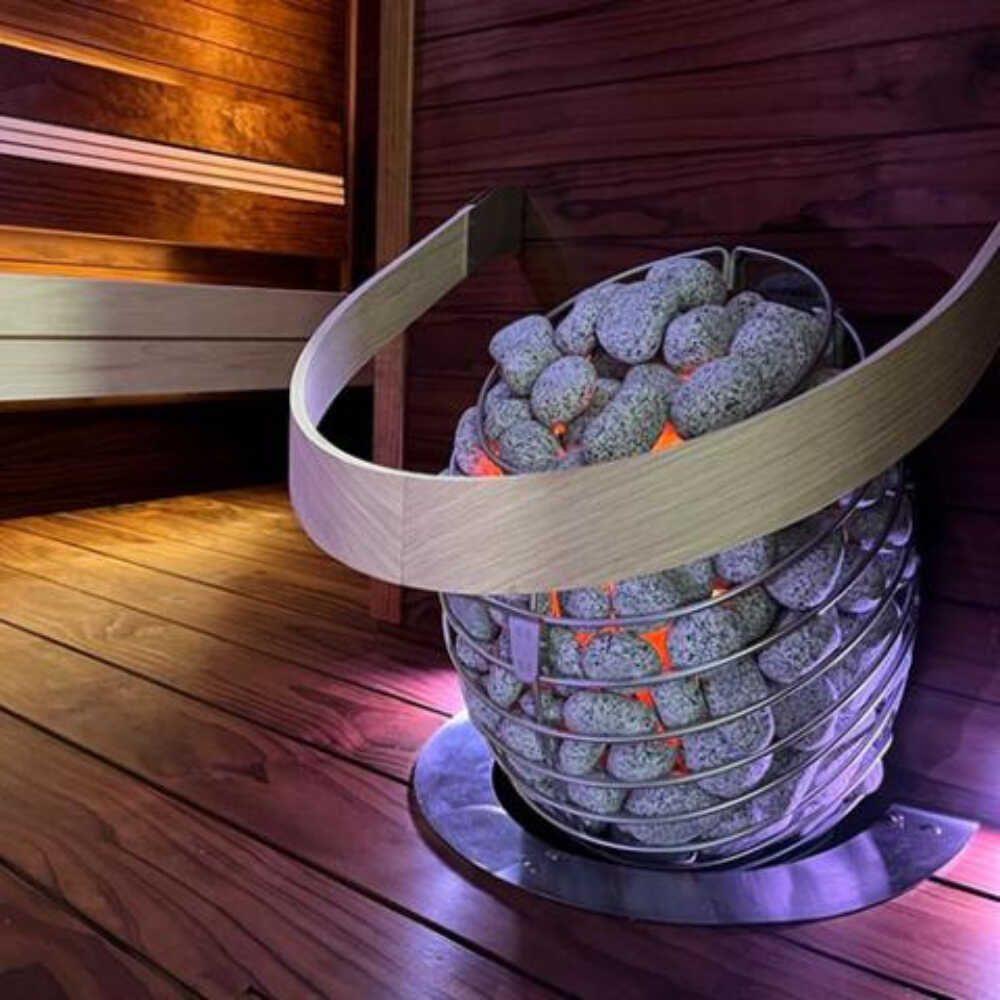 Huum Drop 240V SGS Listed Wall Mount Sauna Heater With UKU Digital Controller & Sauna Stones (SAK43120)