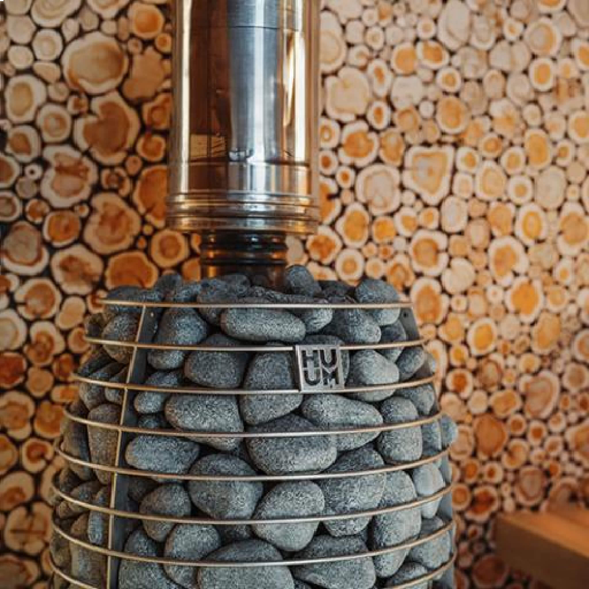 Huum Hive Flow 9.8KW Wood-Burning Sauna Stove With Sauna Stones [H1015012] (SAK85179)