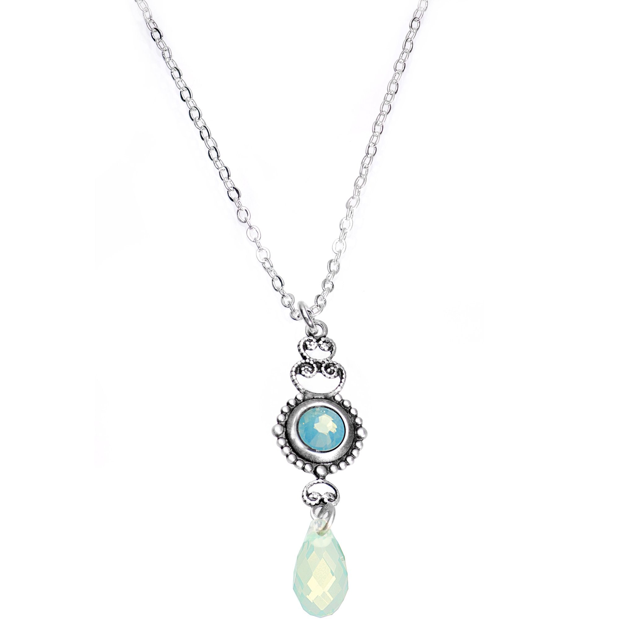 Flashback Silver Plated Chain Necklace Created with Crystals
