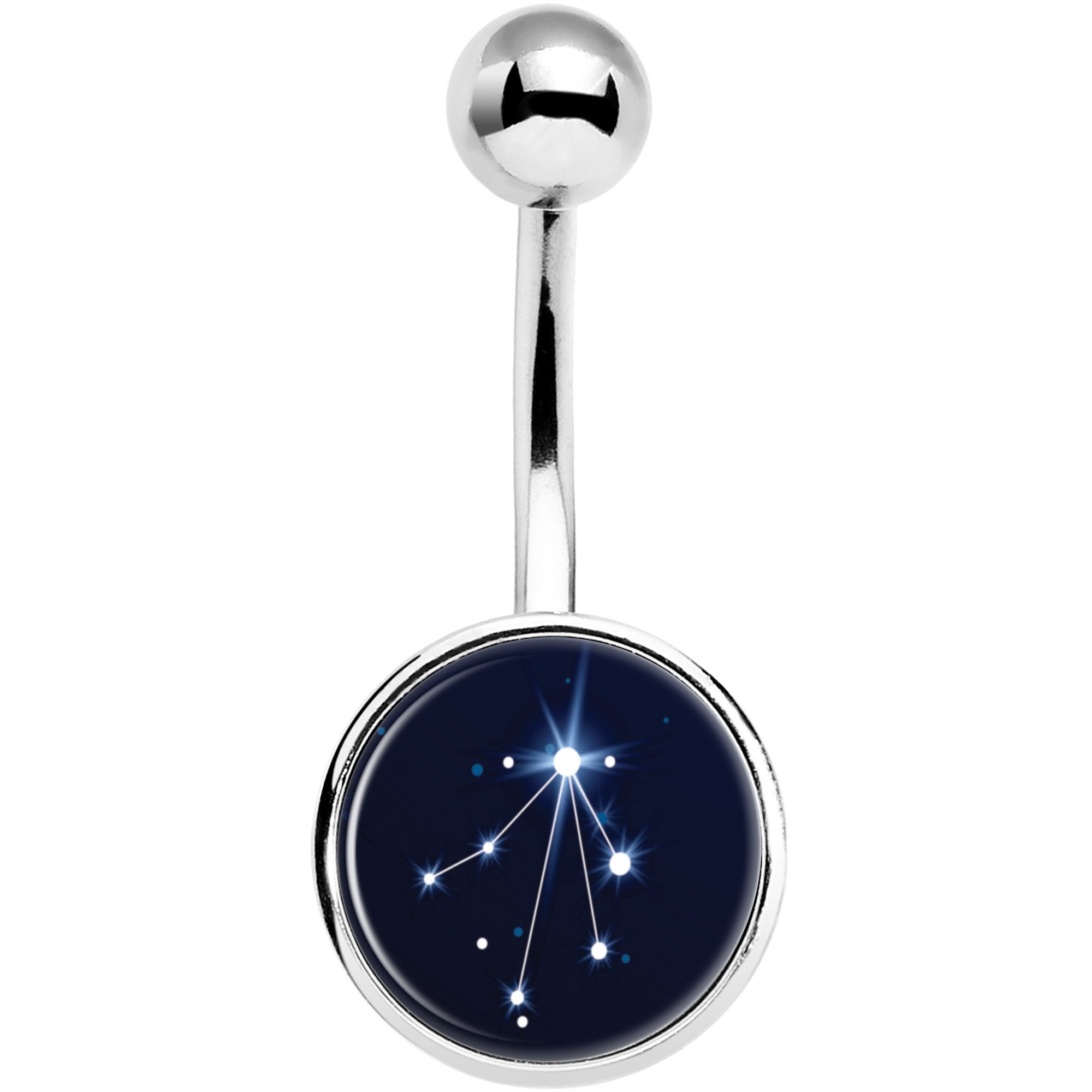 Zodiac Constellation Libra Belly Ring