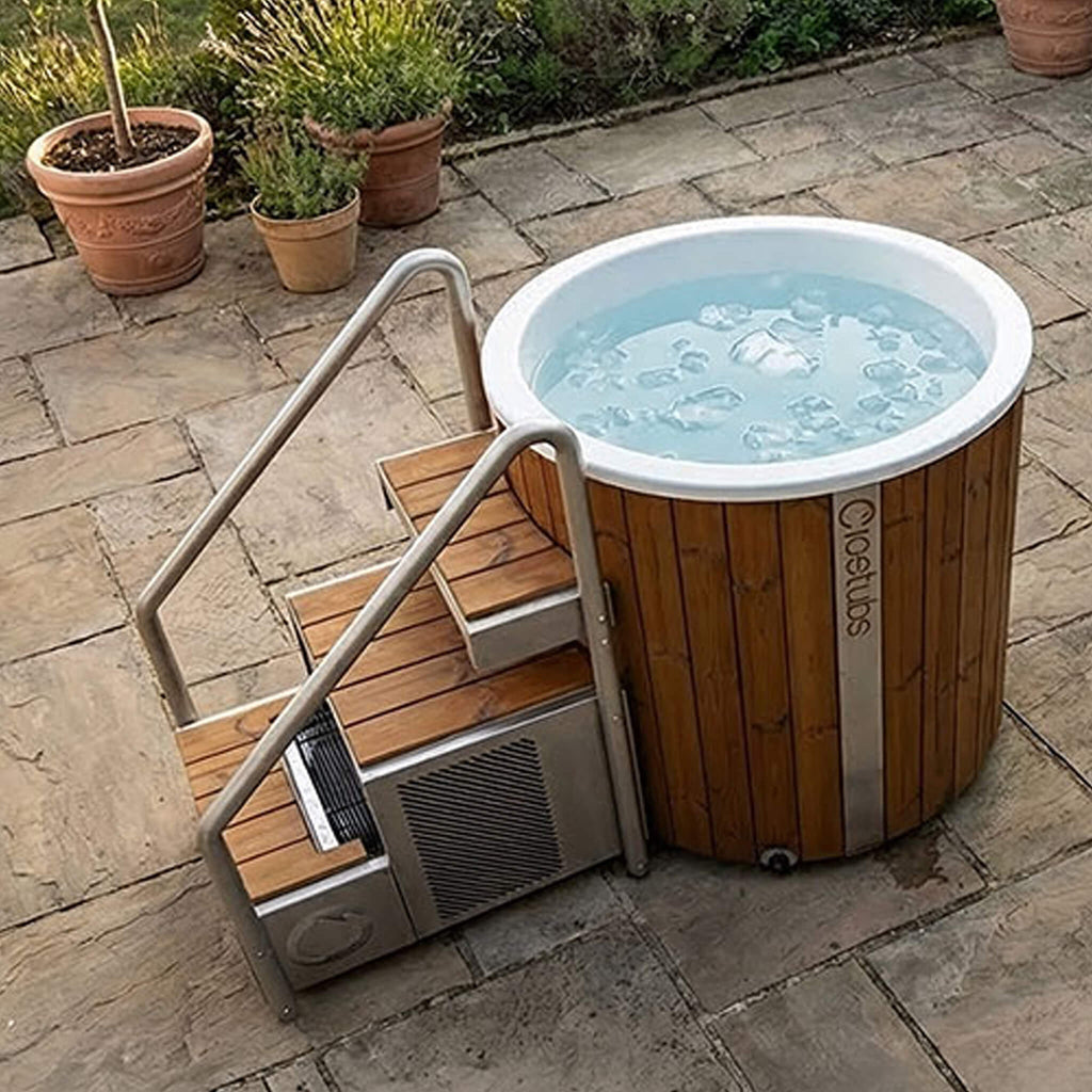 Icetubs IceBarrel XL Thermowood And Fiberglass Cold Plunge Immersion Tub (SAK35418)