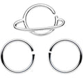 16G 3/8 Rings of Saturn Septum Ring Pack Set of 3