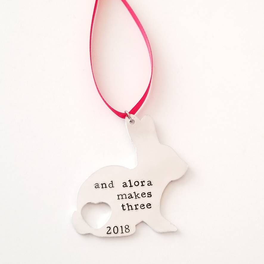 Baby's First Christmas Personalized Bunny Ornament