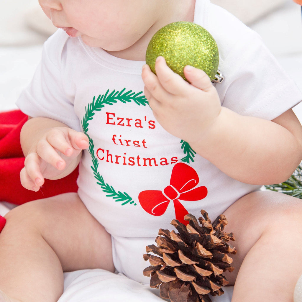 Baby's Personalized First Christmas Bodysuit