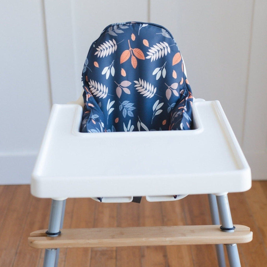 Navy Leaves IKEA Antilop Cushion Cover
