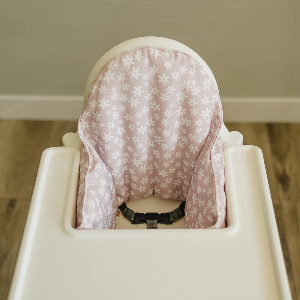 Pink Floral Cushion Cover for IKEA Antilop Highchair: Wipeable, Highchair Accessories
