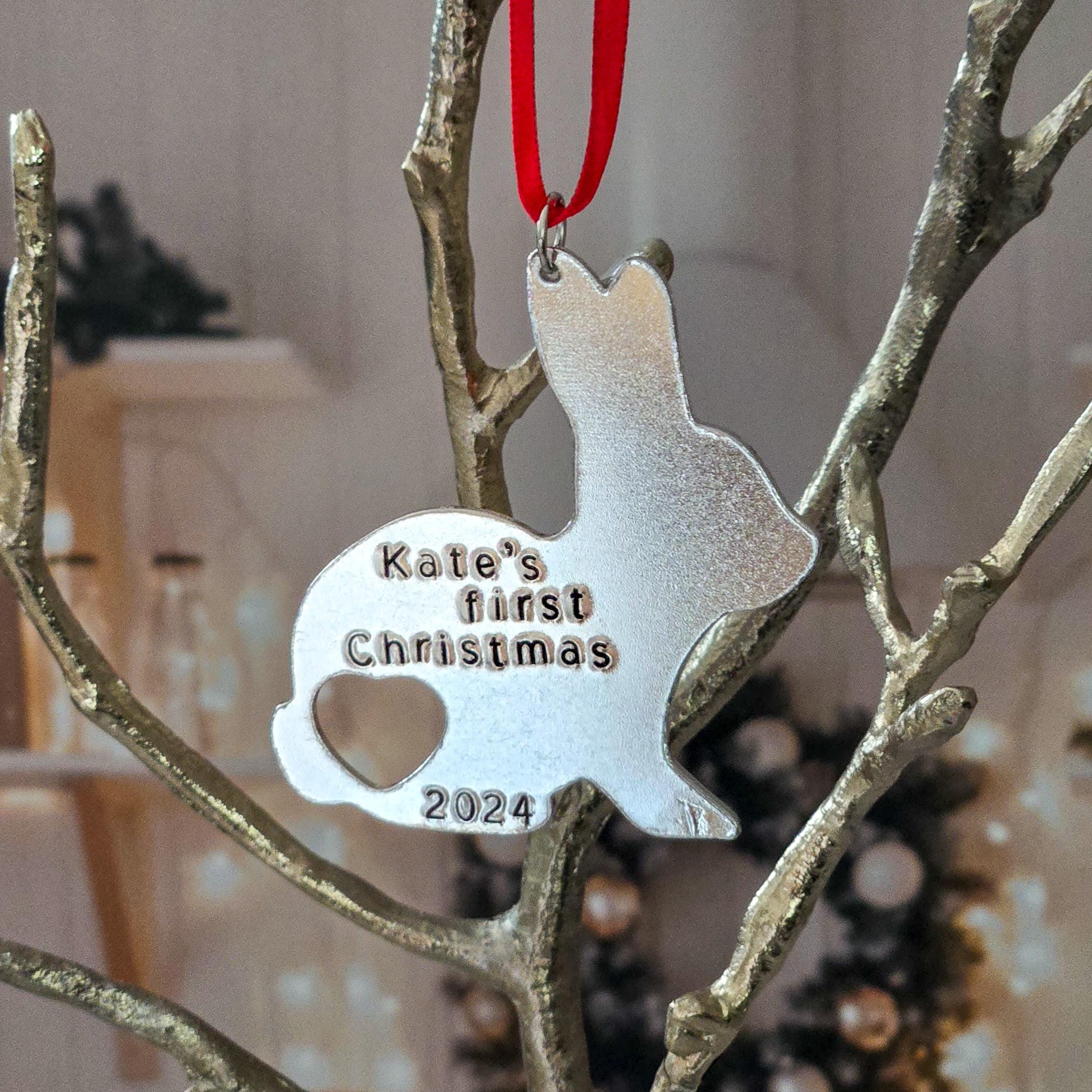 Baby's First Christmas Personalized Bunny Ornament
