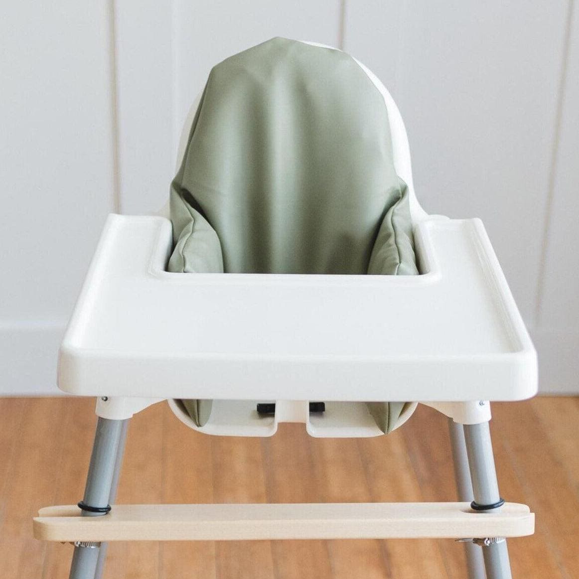 Olive Vegan Leather Cushion Cover for IKEA Antilop Highchair