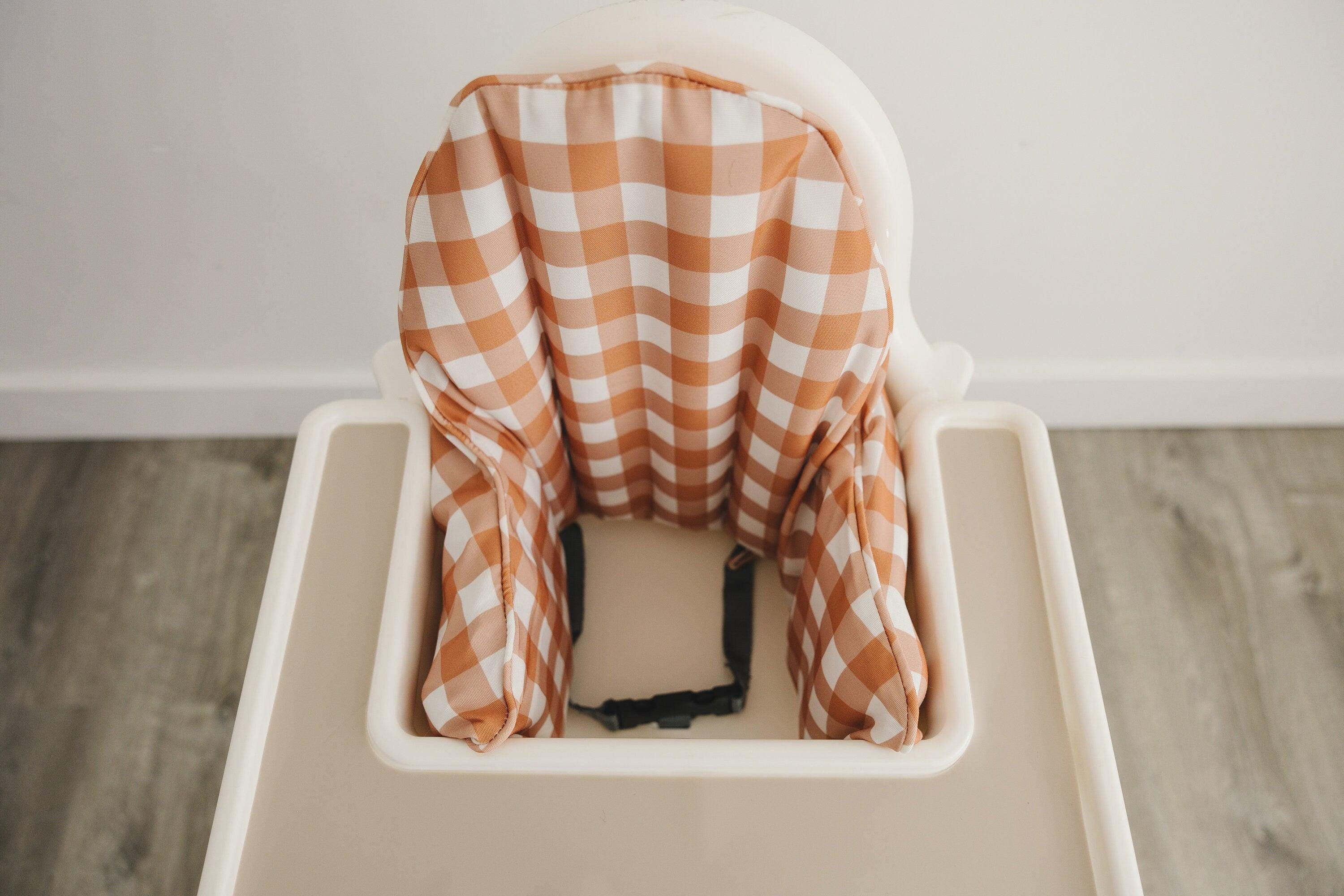 Pumpkin Gingham IKEA Antilop Highchair Cushion Cover – Wipeable
