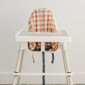Pumpkin Gingham IKEA Antilop Highchair Cushion Cover – Wipeable