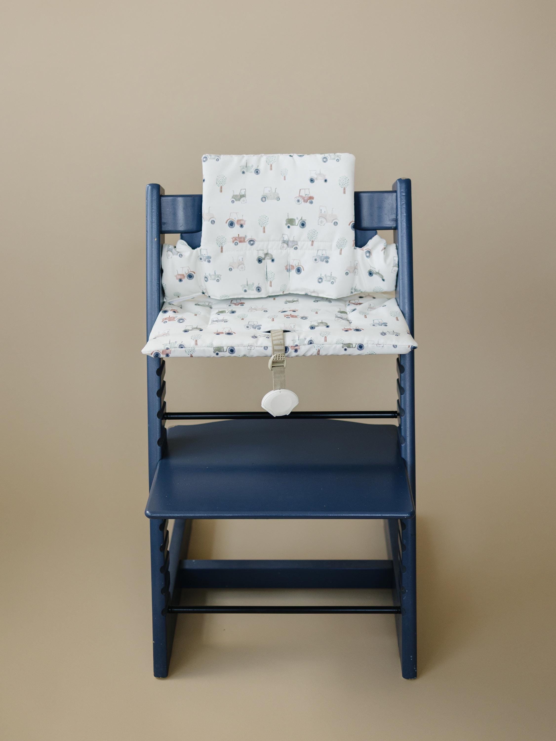 Tiny Tractors Cushion for the Stokke Tripp Trapp Highchair - Wipeable Cover - Baby Highchair Accessories