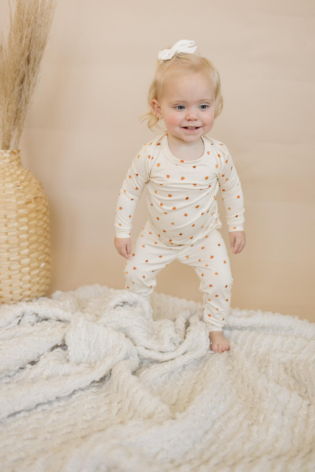 Little Pumpkin 2pc Bamboo Pajamas - Toddler and Kids Fall PJs