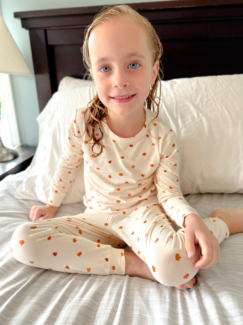 Little Pumpkin 2pc Bamboo Pajamas - Toddler and Kids Fall PJs