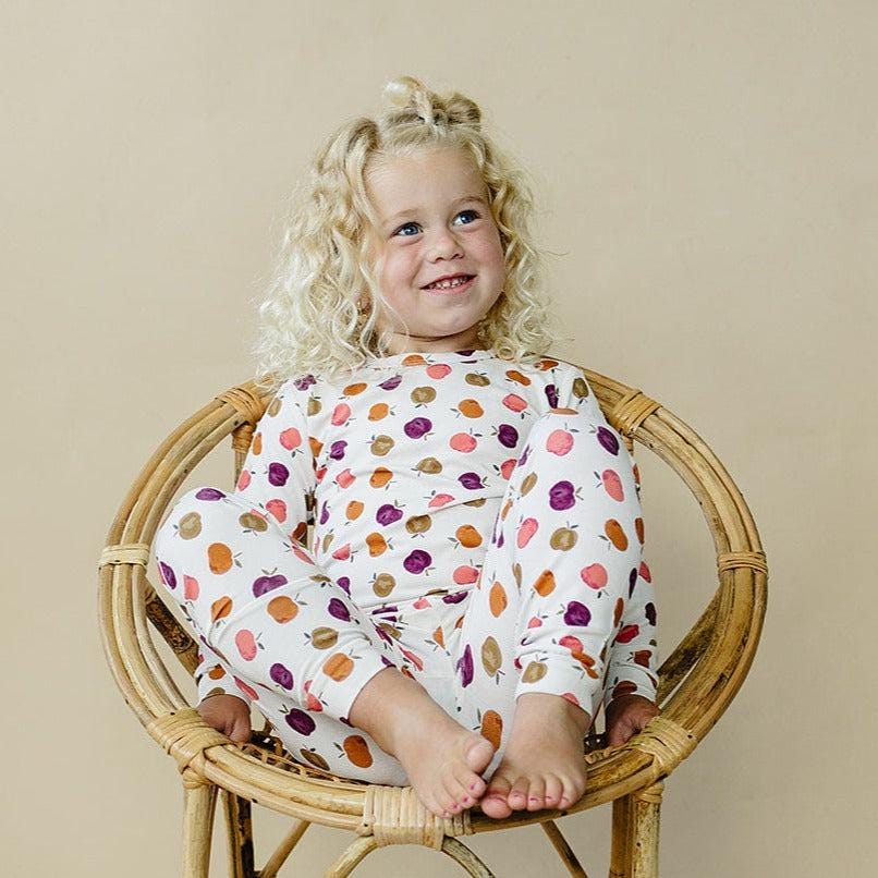 Apple of My Eye 2pc Bamboo Pajamas - Fall Girls PJs