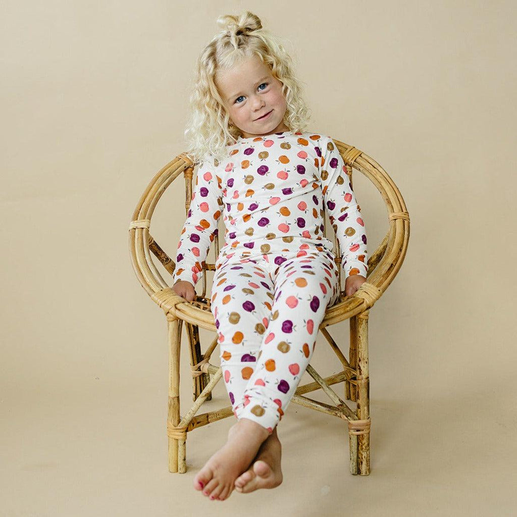 Apple of My Eye 2pc Bamboo Pajamas - Fall Girls PJs