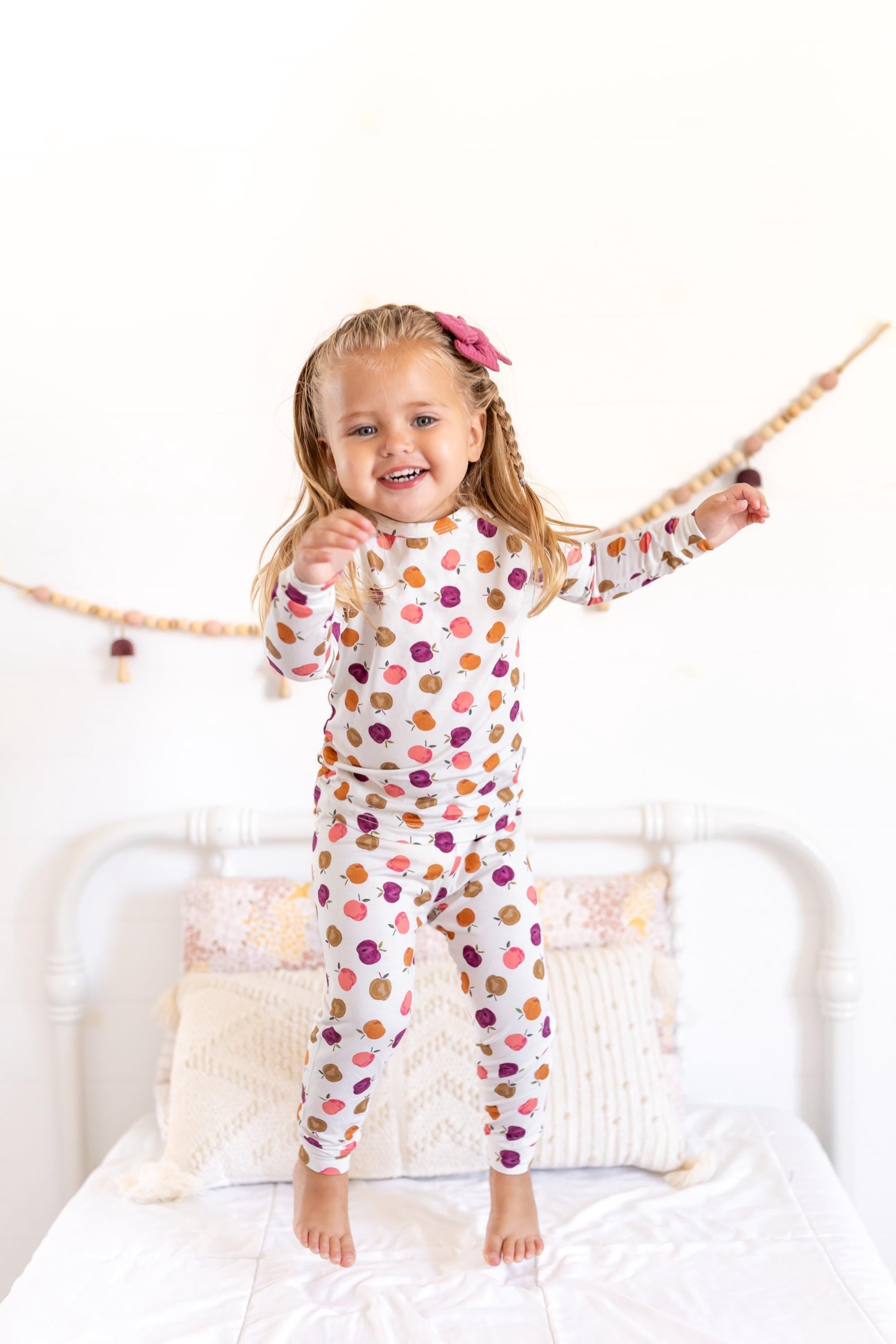 Apple of My Eye 2pc Bamboo Pajamas - Fall Girls PJs