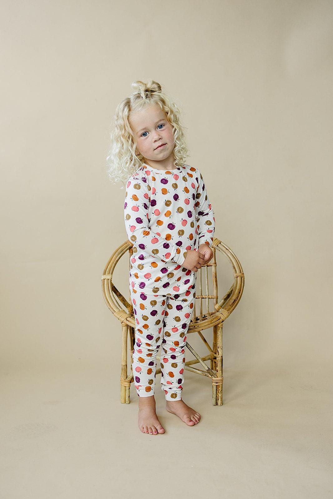 Apple of My Eye 2pc Bamboo Pajamas - Fall Girls PJs