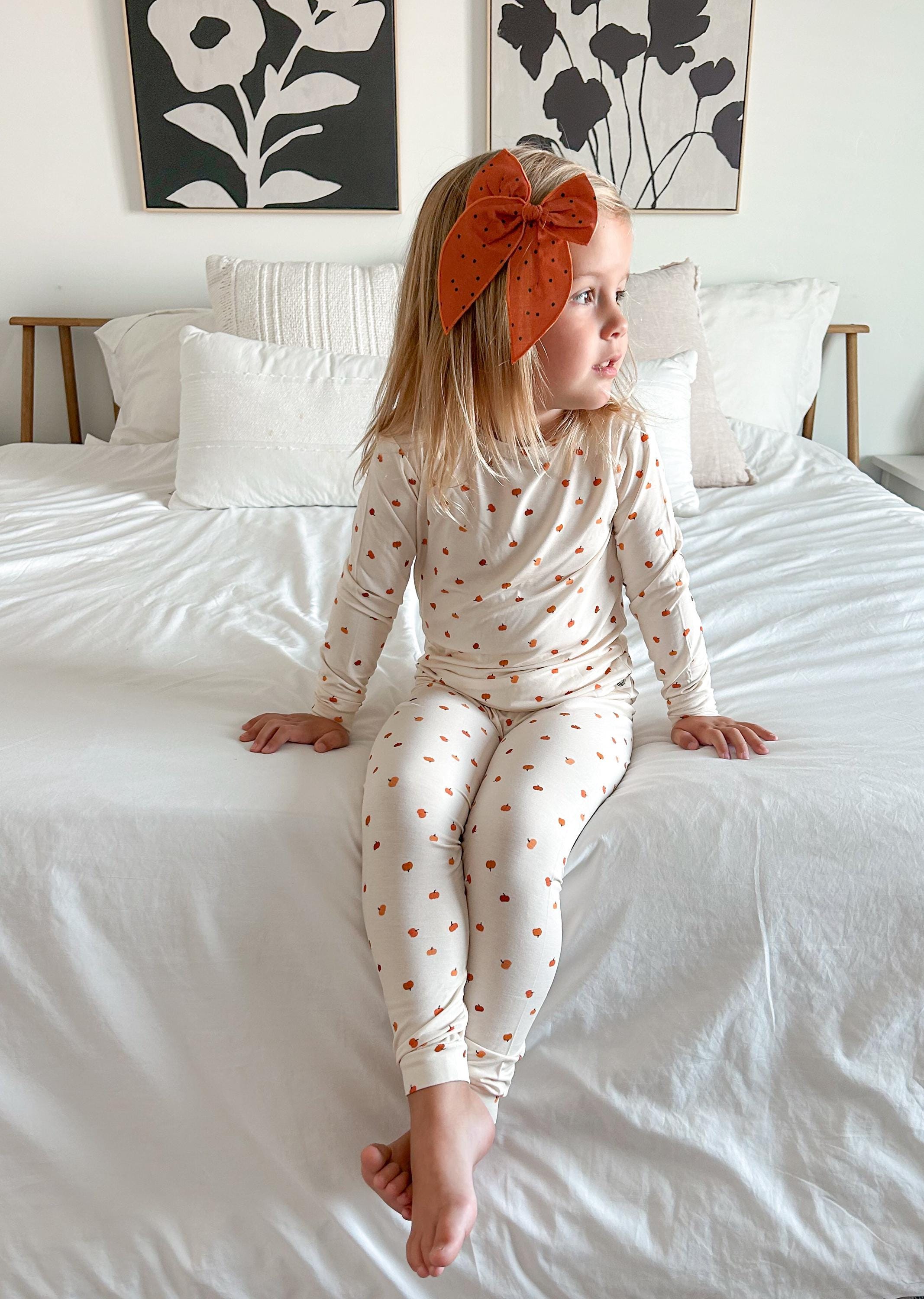 Little Pumpkin 2pc Bamboo Pajamas - Toddler and Kids Fall PJs