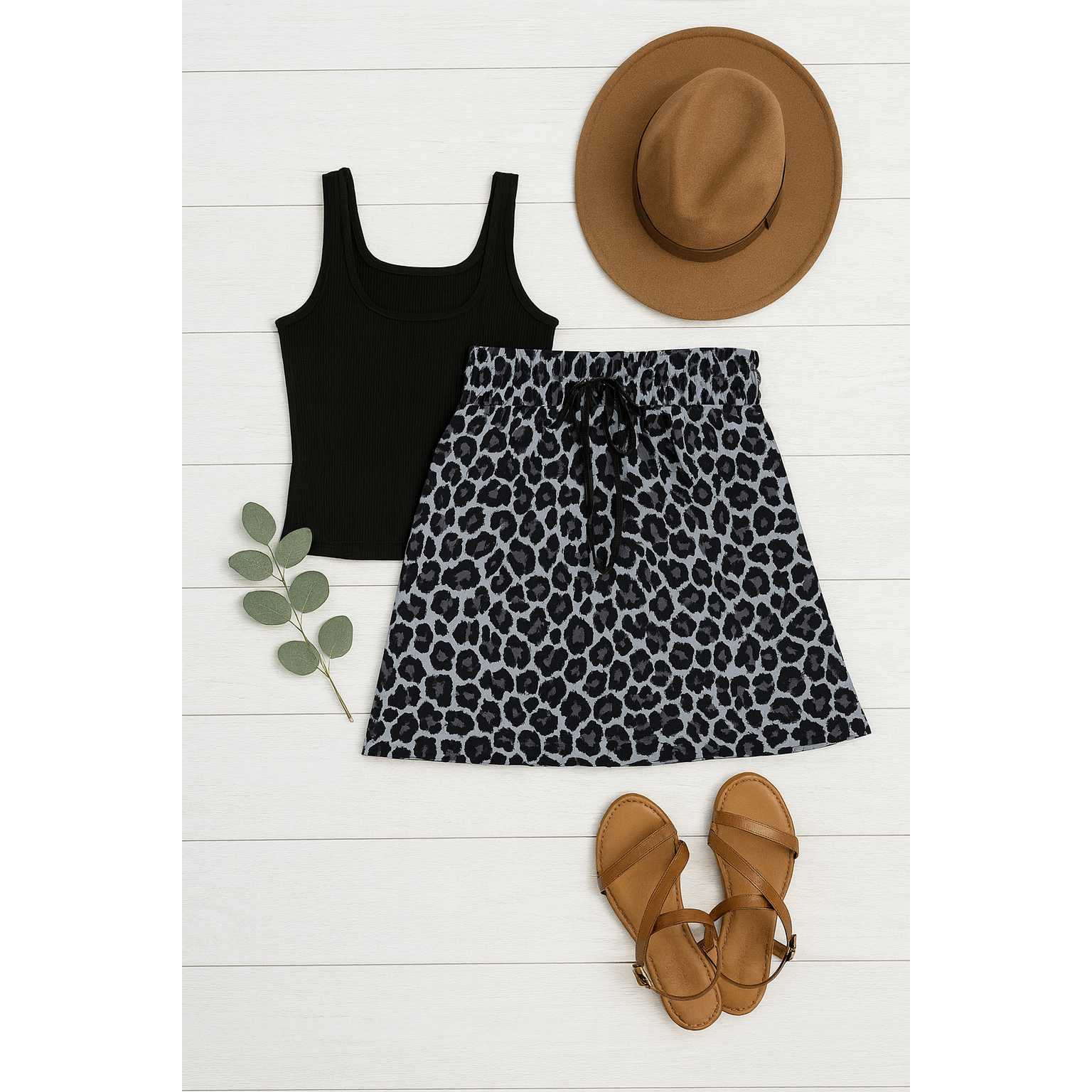 Stella -  Snow Leopard Jogger Skirt