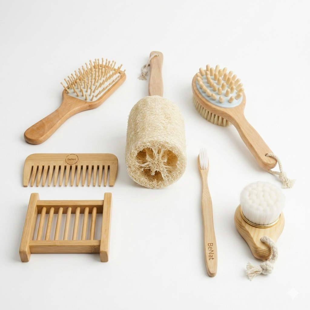Zero-Waste Bathroom Accessories Bundle 7-pcs Set
