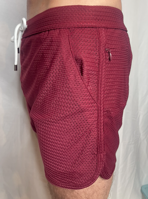CTS SWIM TO GYM MESH SHORT - OXBLOOD