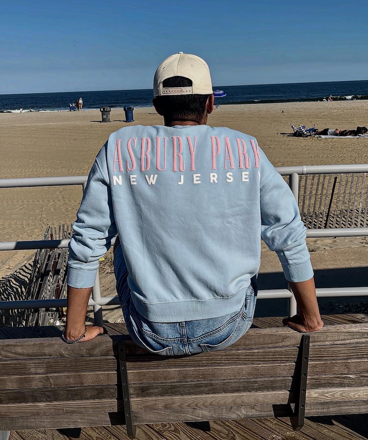 CHRIS TURK SWIM X ASBURY PARK LIGHT BLUE + PINK