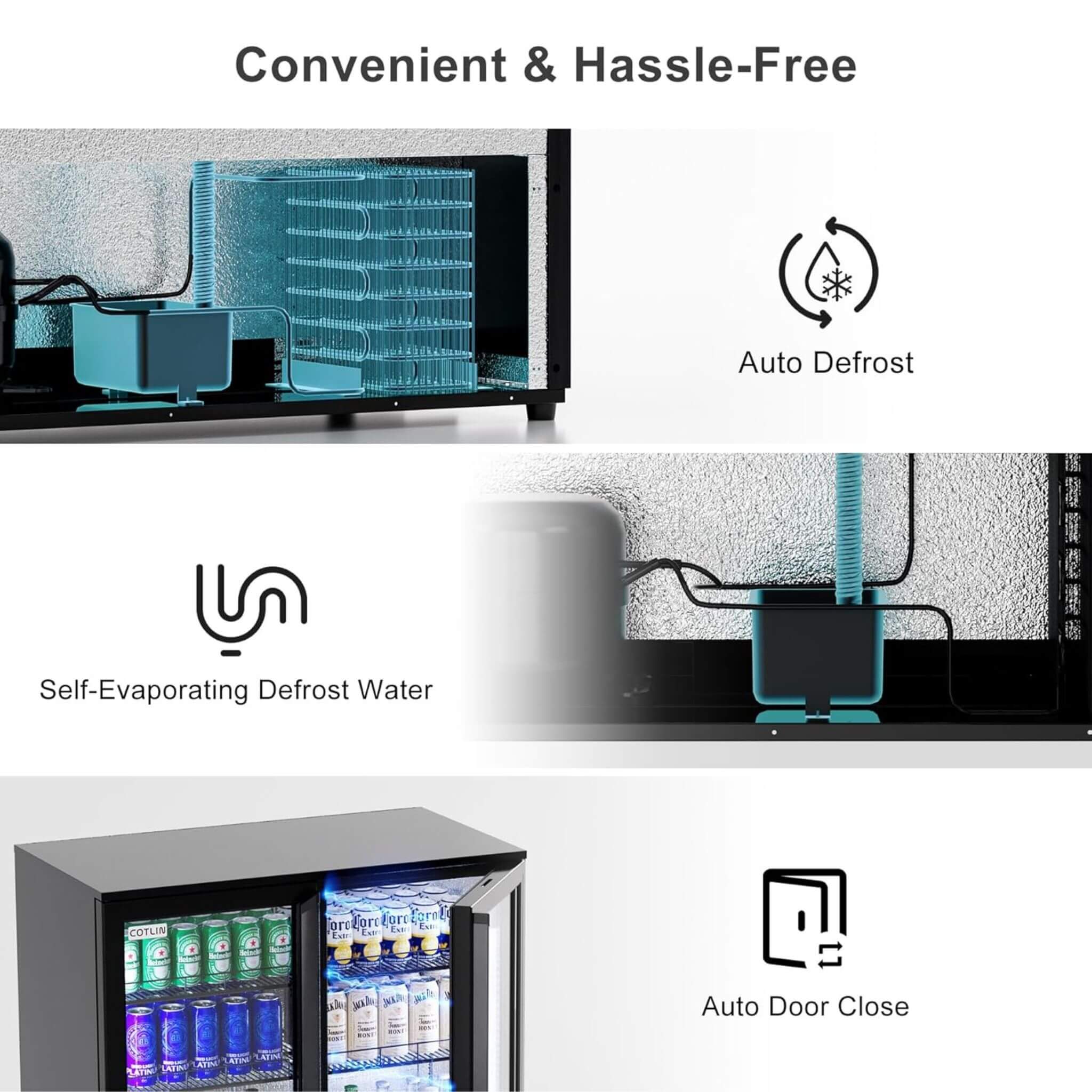 Industrial Freestanding Undercounter Beverage Refrigerator (SAK84019)