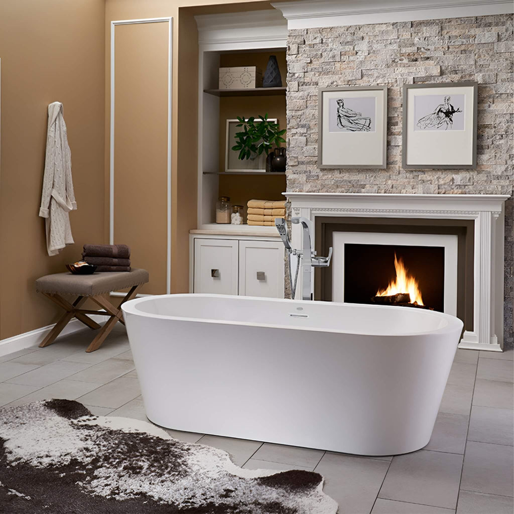 Jacuzzi Celeste 70-Inch Freestanding Ergonomic Soaking Tub [JCEF7032BCXXXXW/G] (SAK50243)
