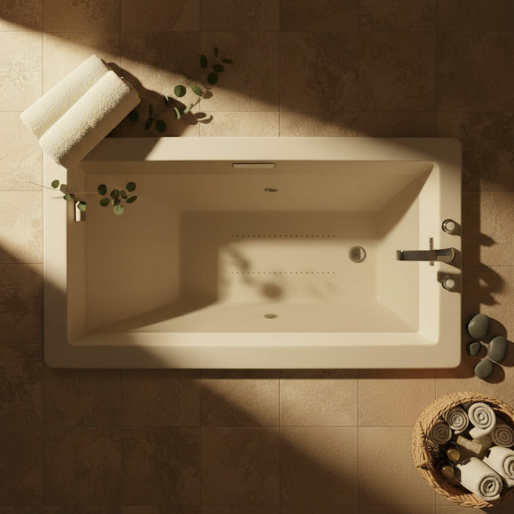Jacuzzi Elara 66-Inch Rectangle Drop-In Whirlpool Bath [JELL6636WLR2HXWW/YY] (SAK42318)