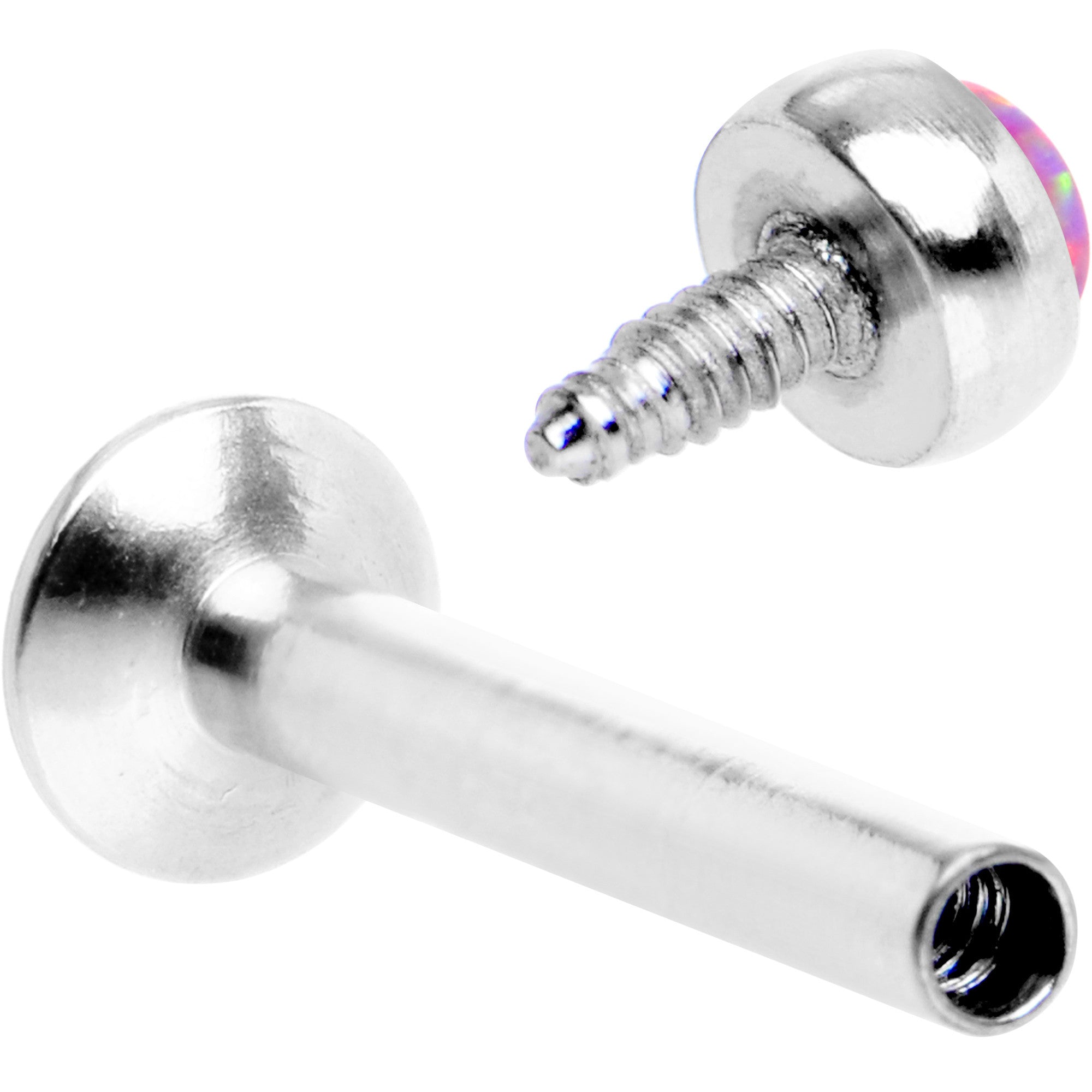 5/16 Pink Synthetic Opal Internally Threaded Daith Cartilage Tragus