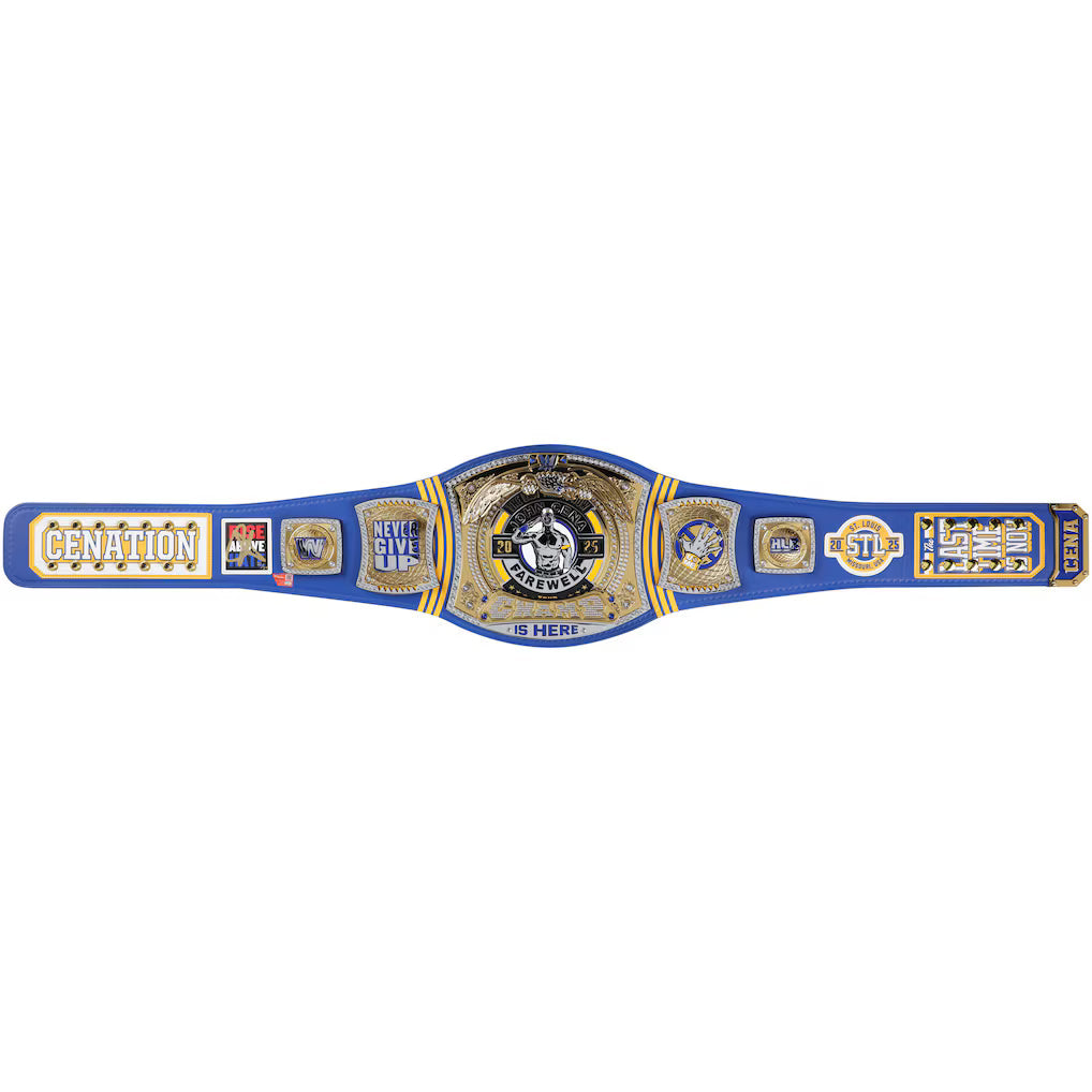 John Cena WWE Autographed Farewell Tour 2025 St. Louis Replica Title Belt - Limited Edition of 25