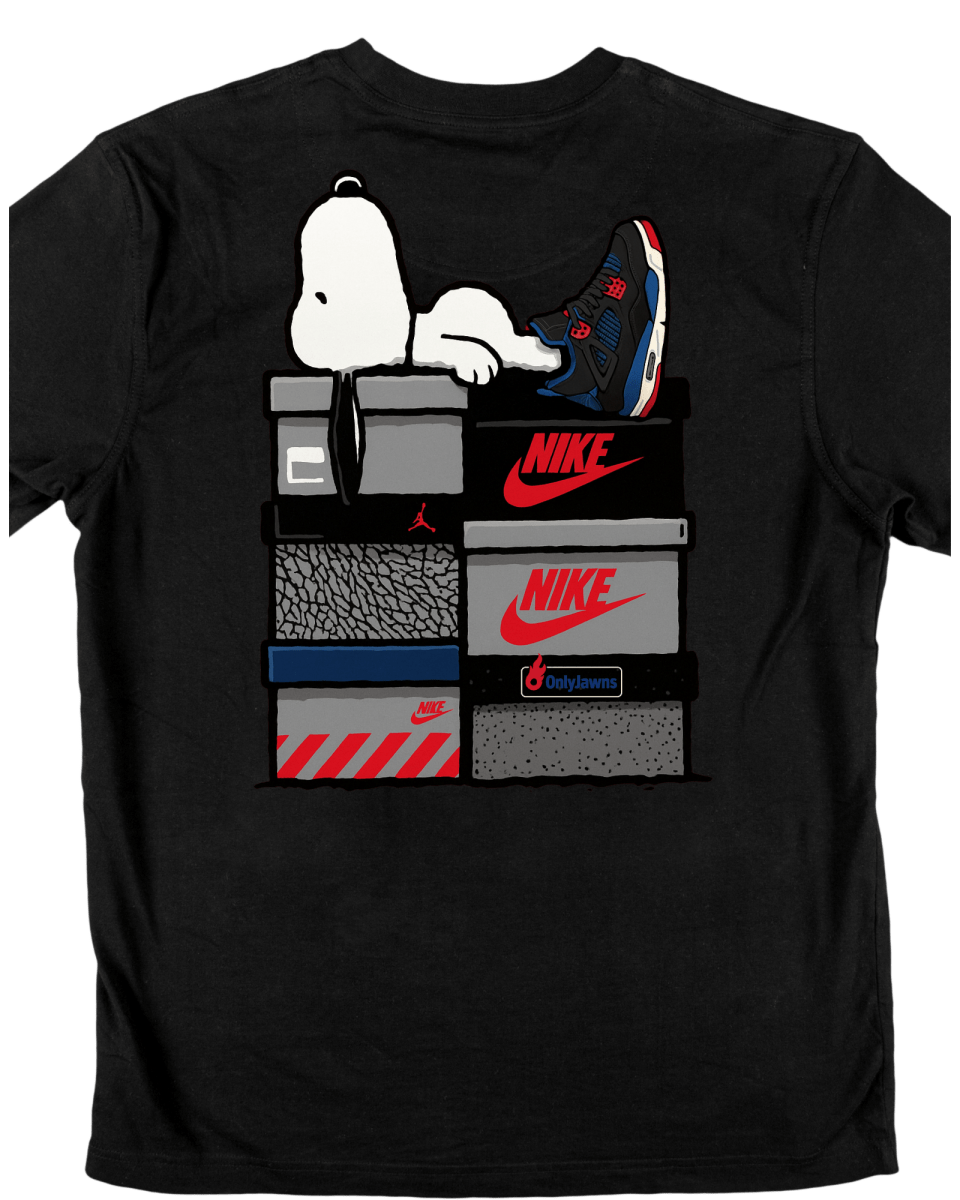 Jordan 4 Rare Air Snoopy - Only Jawns - Black T-Shirt